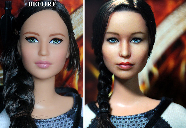 OOAK Jennifer Lawrence Hunger Games Katniss Everdeen doll 