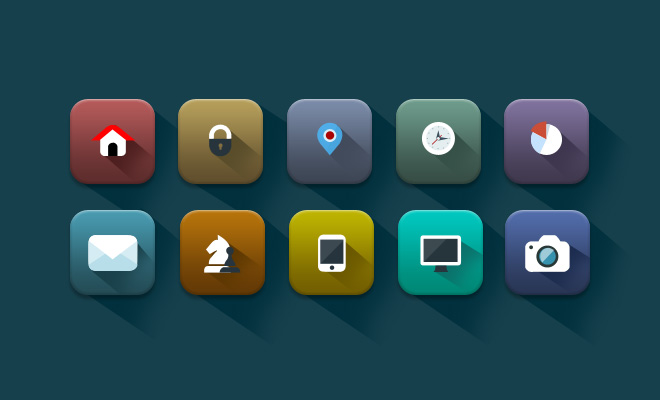 Square Icons – Download Free PSD » Design You Trust — Design Daily ...