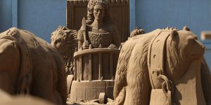 Weston-Super-Mare Sand Sculpture Festival in England