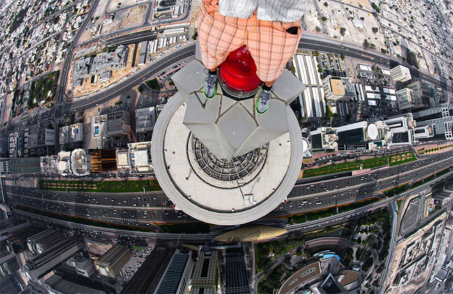 Selfie After Climbing 1,350ft Dubai Tower » Design You Trust