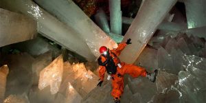 Giant Crystal Cave in Naica, Mexico