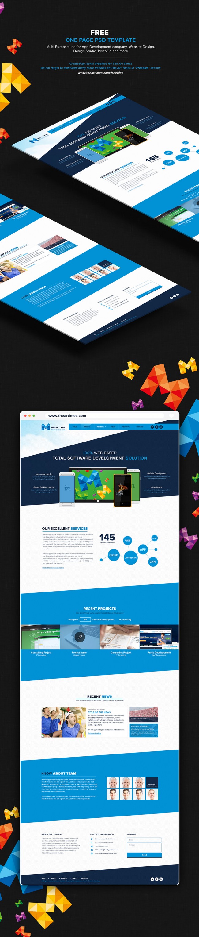 One Page Versatile PSD Template