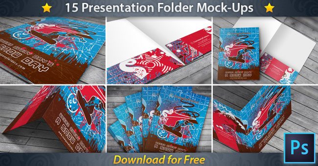 Free Presentation Folder Mockup Templates for Photoshop