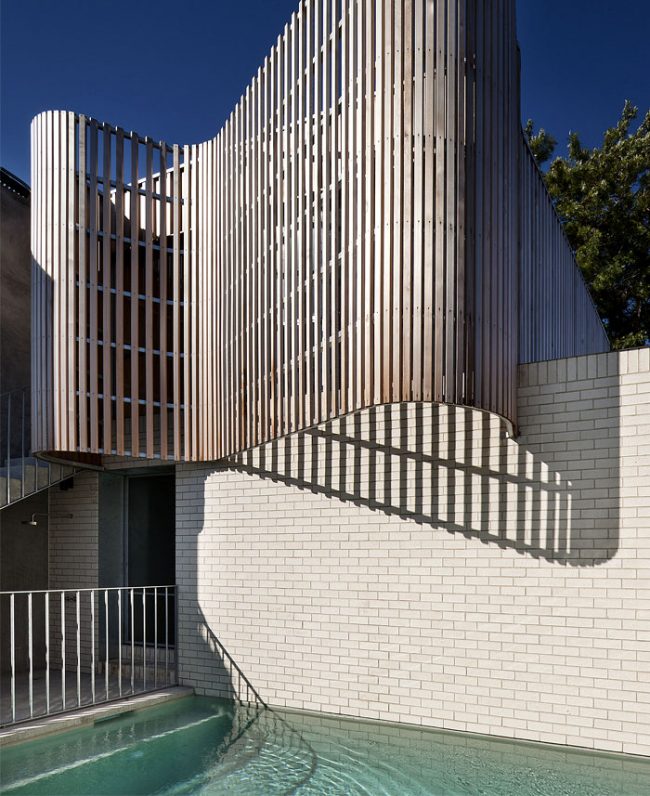 Sculptural Timber Battened Screen