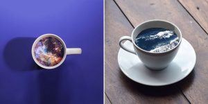 Beautiful, Dramatic Illustrations Of Ocean Waves And Galaxies In Coffee Mugs By Victoria Siemer