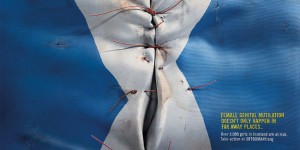 It Happens Here - Mutilated And Bloodied Union Jack Sends Strong Message About FGM