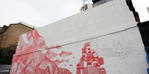 Eye-Catching Minimalist Street Art Made Using Masking Tape