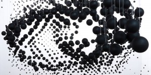 1,252 Floating Balls Form An Eye When Looking From The Right Angle