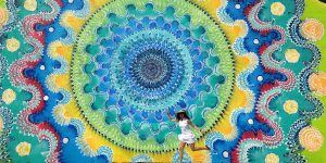 Brightly Colored Murals Mesmerize with Their Hypnotic Abstract Patterns