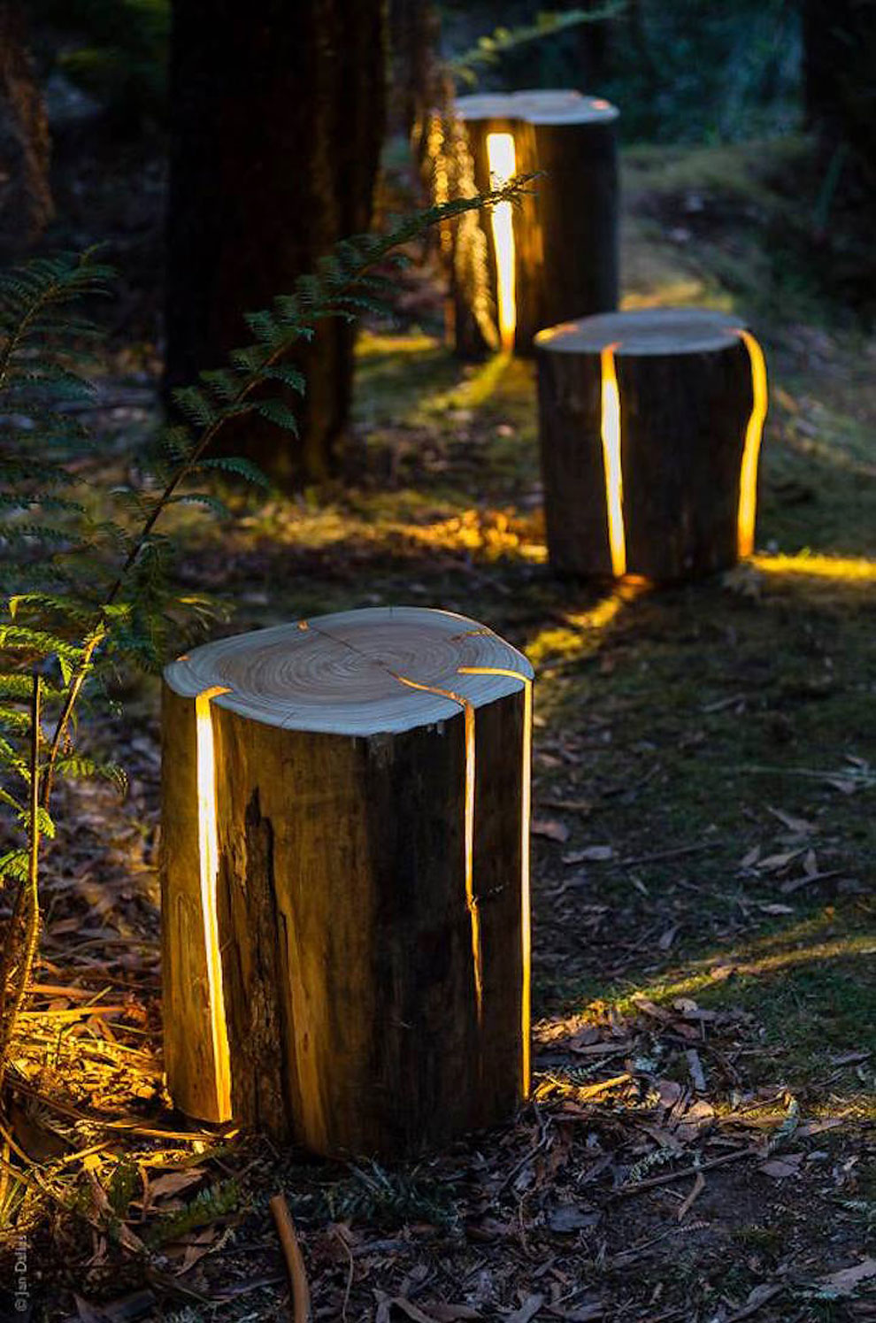 Gorgeously Illuminated Cracked Log Lamps » Design You Trust — Design ...