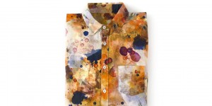 Shirt Made of Common Stains from Everyday Life - Blood, Grass, Red Wine, Bike Oil