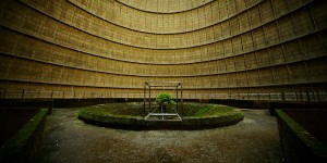 A Suspended Bonsai Installed Inside an Abandoned Power Plant