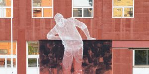 Giant 3D Mixed Media Street Art Sculpture Climbs Università Bicocca In Milan