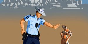 Satirical Illustrations Of Police Officers Around The World