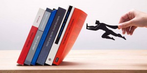 Superhero Bookends That Save Books From Falling Down