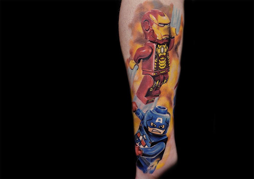 Magnificent Ghostbusters Lego Mashup Tattoo | Bit Rebels