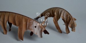 Leaf Beasts: Simple Animal Sculptures Cut from Dried Magnolia Leaves