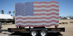 An Artist Made A Giant American Flag From Over 20,000 Budweiser Bottle Caps