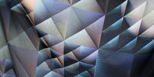 Through The Looking Glass: Designer Created Futuristic Silk Scarves Inspired By The Expressive Refraction Of Shape And Colours