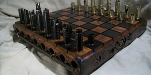 Fantastic-looking Custom Made Steampunk Bullet Shell Chess