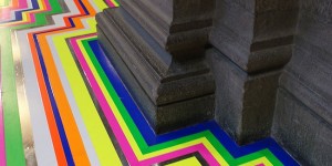 An Artist Made A Colorful Floor Installations Inspired By The Optical Illusions
