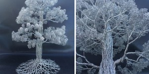 Clive Madison Uses Just Wire To Make Tree Sculptures