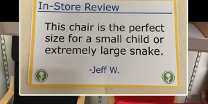 Trolling Items at the Popular Furniture Store