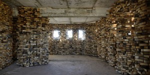 Artist Uses Recycled Off-Cuts Of Wood To Create An Architectural Sculpture