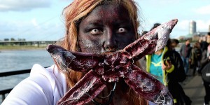 Zombie Parade in Duesseldorf, Germany