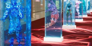 Three-Dimensional Human Collages Encased in Layers of Glass