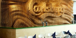 Designers Create a Wall for Carlsberg from 160 Laser Cut Pieces of Wood