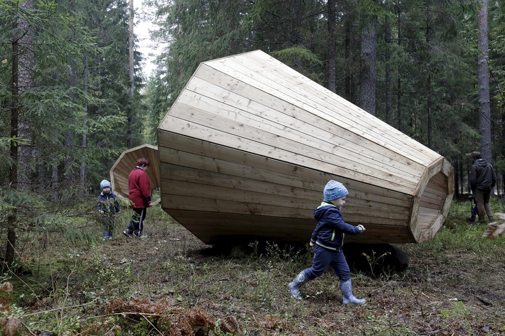 Gigantic Wooden Megaphones