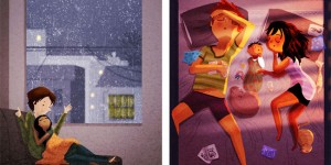 Simple Illustrations Reveal Endearing Moments of Love in Life's Everyday Moments