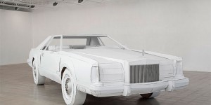 Artist Uses Cardboard to Create Full-Scale Replica of Her Grandfather's 1979 Lincoln Continental