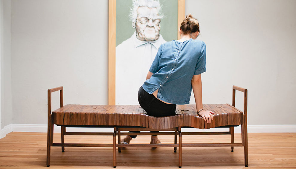 This Wood Bench Curves To Fit Your Body