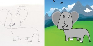 Dad Re-Draws His Daughter’s Pencil Sketches