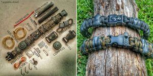The EDC Prepper: Paracord Bracelet Survival Kit Equipped With LED Light, Fire Starter, Compass, Knife