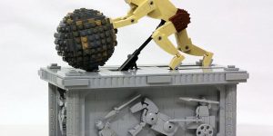 Watch This Kick-Ass LEGO Sisyphus Push His Boulder Till The End Of Time