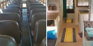 Father And Son Convert Old School Bus Into Mobile Tiny Home For Cross-Country Road Trip