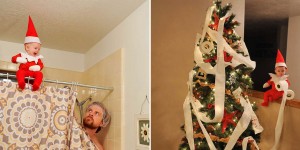 Dad Transforms His Adorable 4-Month-Old Son Into A Real-Life Elf On The Shelf