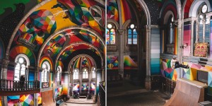 100-Year-Old Church Given New Life As Mesmerizing Skate Park With Vibrant Murals