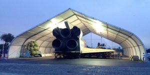 Historic Space Shuttle Mockup Stored in Downey, California