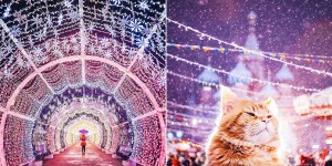 Sparkling City Of Moscow Celebrates Orthodox Christmas In A Magical Flurry Of Snow And Light