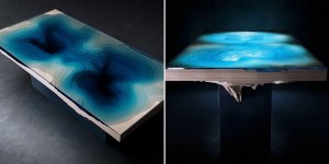 Stare Into The Deep Blue Darkness Of The Abyss Dining Table