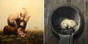Fantastical Paintings Of Animals Within Post-Apocalyptic Environments By Martin Wittfooth
