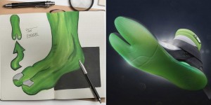 An Artist's Rendition Of A Teenage Mutant Ninja Turtle Sneaker