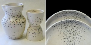 This Artist Creates A Ceramics Imprinted With Patterns Of Vintage Typewriter Letters