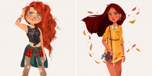 An Illustrator Imagines What Disney Princesses Would Look Like If They Were Modern Teenagers