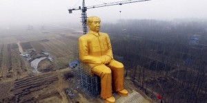 Chinese Village Builds Giant Golden Statue Of Mao Zedong