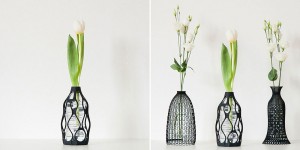 These Sculptural Vases Are Designed To Use An Old Plastic Bottle Inside Them